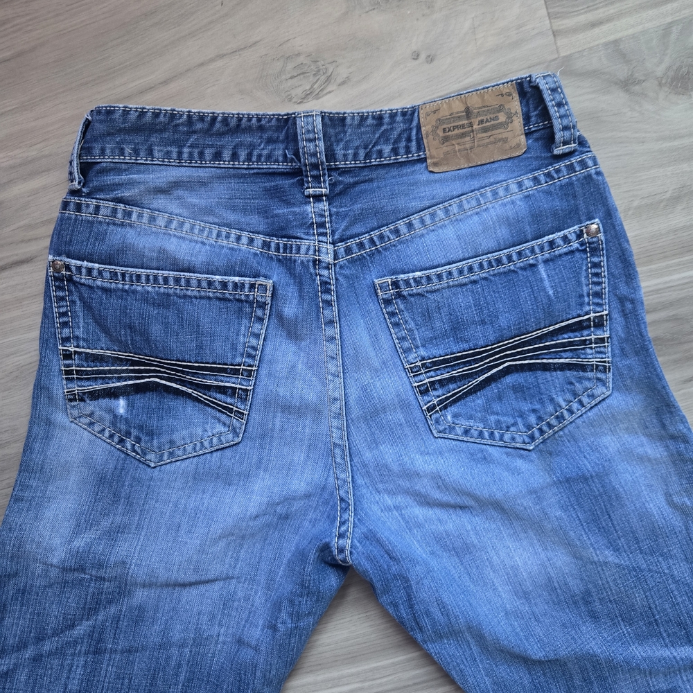 Express Distressed Denim Pants y2k - Picture 3 of 6